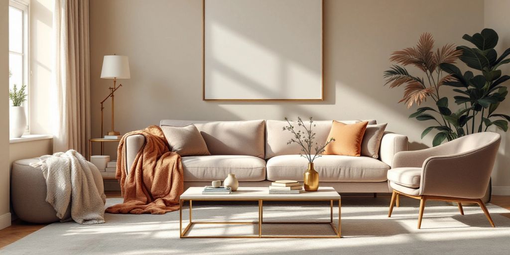 Elegant functional furniture in a stylish living room.